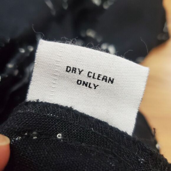 Snapdragon & Twig Linen Tunic Dress Size Medium Black Abstract Painted Artsy - Picture 11 of 11